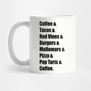 Gilmore Girls Food List Mug